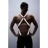 Reflektörlü (Karanlıkta Parlayan) Pantolon Askısı, Reflektörlü Clubwear, Göğüs Harness - APFTM84