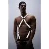 Reflektörlü (Karanlıkta Parlayan) Pantolon Askısı, Reflektörlü Clubwear, Göğüs Harness - APFTM84