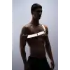 Reflektörlü (Karanlıkta Parlayan) Tek Omuz Erkek Göğüs Harness, Clubwear - APFTM32