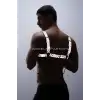 Reflektörlü (Karanlıkta Parlayan) Zincir Detaylı Şık Erkek Göğüs Harness, Reflektörlü Clubwear - APFTM109