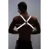 Reflektörlü (Karanlıkta Yansıyan) Erkek Göğüs Harness, Erkek Parti Giyim - APFTM43
