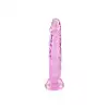 Şeffaf Pembe Silikon Gerçekçi Dildo 14cm