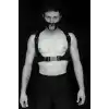 Seksi Deri Göğüs Ve Maske Harness - APFTM112