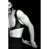 Seksi Deri Göğüs Ve Maske Harness - APFTM112