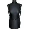 Seksi Deri Omuzdan Baglamalı Göğüs Harness - APFT916
