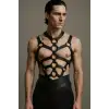 Sert Erkek Göğüs Harness, Tarz Deri Erkek Büstiyer - APFTM240