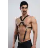 Şık Erkek Gömlek Kemeri, Erkek Pantolon Askısı, Deri Göğüs Harness - APFTM84