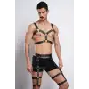Tarz Göğüs ve Bacak Harness Takım, Erkek Parti Aksesuarları - APFTM196