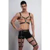 Tarz Göğüs ve Bacak Harness Takım, Erkek Parti Aksesuarları - APFTM196