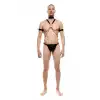Tasmalı, Pazu Bantlı Seksi Erkek Harness, Erkek Deri Fantezi Giyim - APFTM115