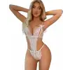 Tegan Büyük Beden Fantezi Beyaz Dantelli Babydoll TG279248