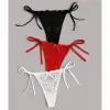 Tegan Büyük Beden Kadın 3lü Dantelli Yandan Bağlamalı Seksi Tanga TG270054