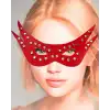 Tegan Deri Fantezi Kırmızı  Parti Maskesi TG275427