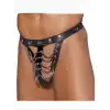 Tegan Fantezi Deri Zincirli Erkek Tanga İç Çamaşırı TG275419
