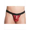 Tegan Fantezi Kırmızı Lame Seksi Erkek String - Tanga TG274590