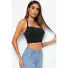 Tegan Kadın Sırtı Açık Siyah Belden Bağlamalı Crop Büstiyer TG275441