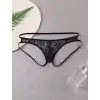 Tegan Seksi Dantelli Arkası Açık Seksi Siyah Erkek Külot TG274626