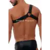 Yuvarlak Delik Detaylı Şık Erkek Omuz Harness, Deri Omuz Harness - APFTM218