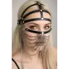 Zincirli Deri Seksi Maske - APFT465