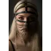Zincirli Deri Seksi Maske - APFT465