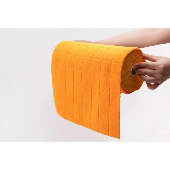 Pureza Turuncu Rulo Mikrofiber Temizlik Bezi 30X30 cm 20li- Mutfak, Banyo, Cam ve Araba Için