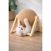 Pureza Kedi Tırmalama Topu | Ahşap Ayaklı, Dayanıklı Kedi Oyuncağı