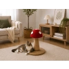 Pureza Kırmızı Mantar Tasarımlı Kedi Tırmalama ve Oyuncak Standı – Interaktif Kedi Oyuncağı