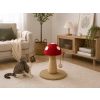 Pureza Kırmızı Mantar Tasarımlı Kedi Tırmalama ve Oyuncak Standı – Interaktif Kedi Oyuncağı