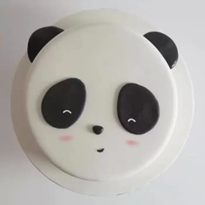 Panda Temalı Şeker Hamurlu Pasta