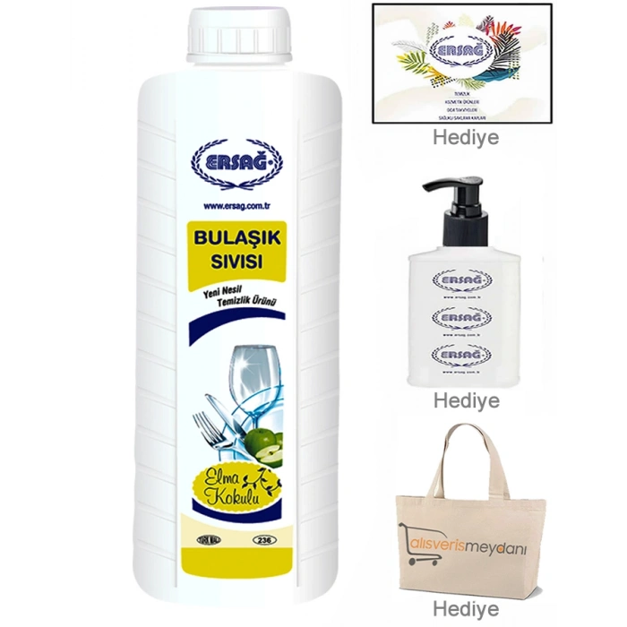 Ersağ Bulaşık Sıvısı (Elma Kokulu)- 1000 ML