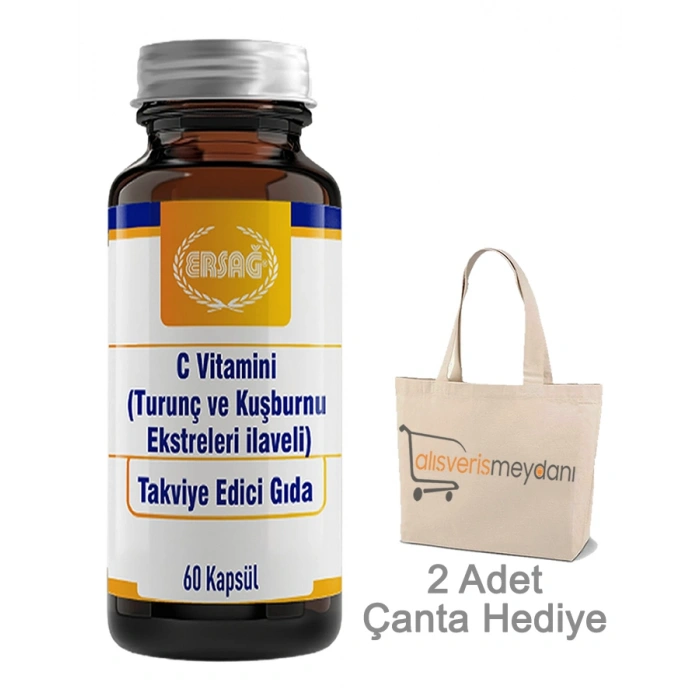 Ersağ C Vitamini (Turunç ve Kuşburnu İlaveli) - 60 Kapsül