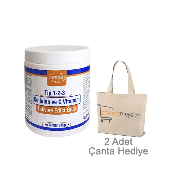 Ersağ Kollajen (Tip 1-2-3) ve C Vitamini - 200 GR