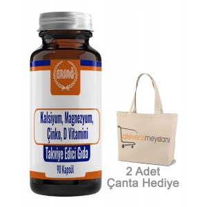 Ersağ Kalsiyum, Magnezyum, Çinko, D Vitamini - 90 Kapsül