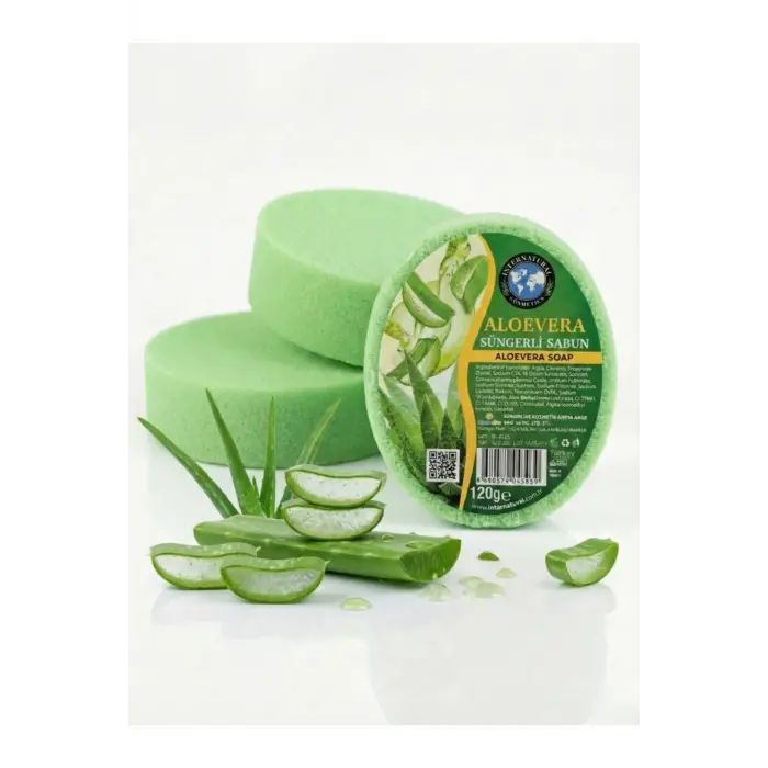 Internatural Aloe Vera Süngerli Bitkisel Banyo Sabunu 120 g