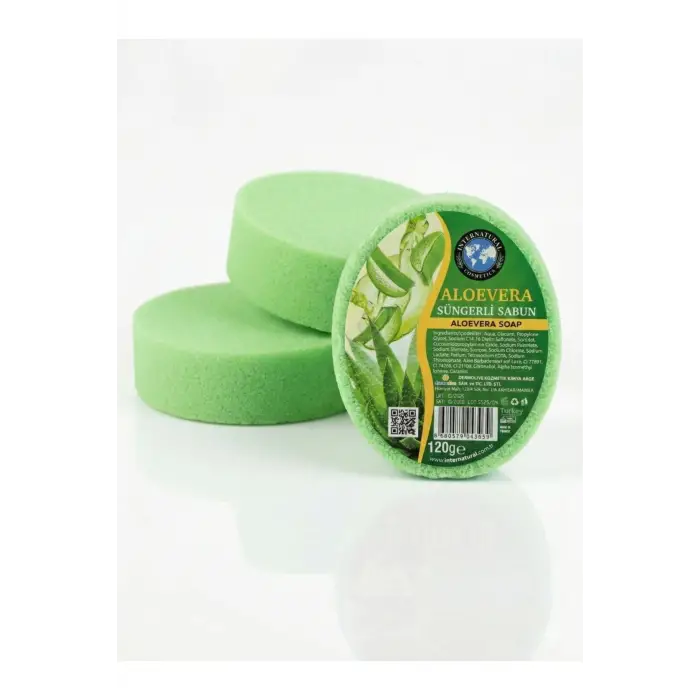 Internatural Aloe Vera Süngerli Bitkisel Banyo Sabunu 120 g