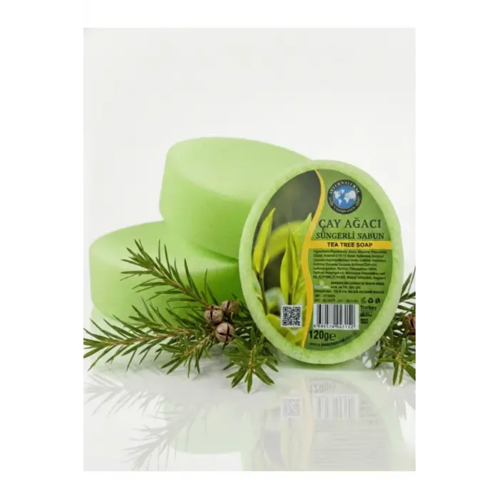 Internatural Çay Ağacı Süngerli Bitkisel Banyo Sabunu 120 g