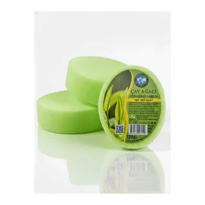 Internatural Çay Ağacı Süngerli Bitkisel Banyo Sabunu 120 g