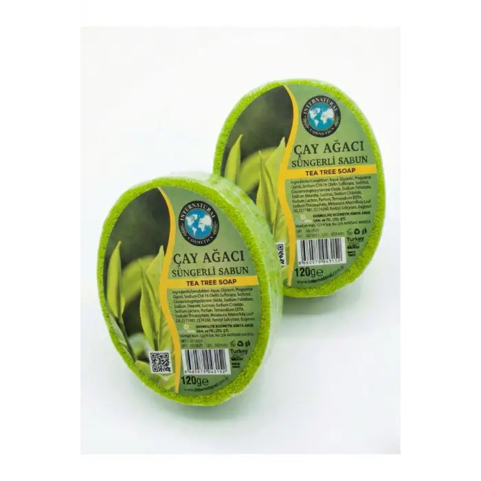 Internatural Çay Ağacı Süngerli Bitkisel Banyo Sabunu 120 g