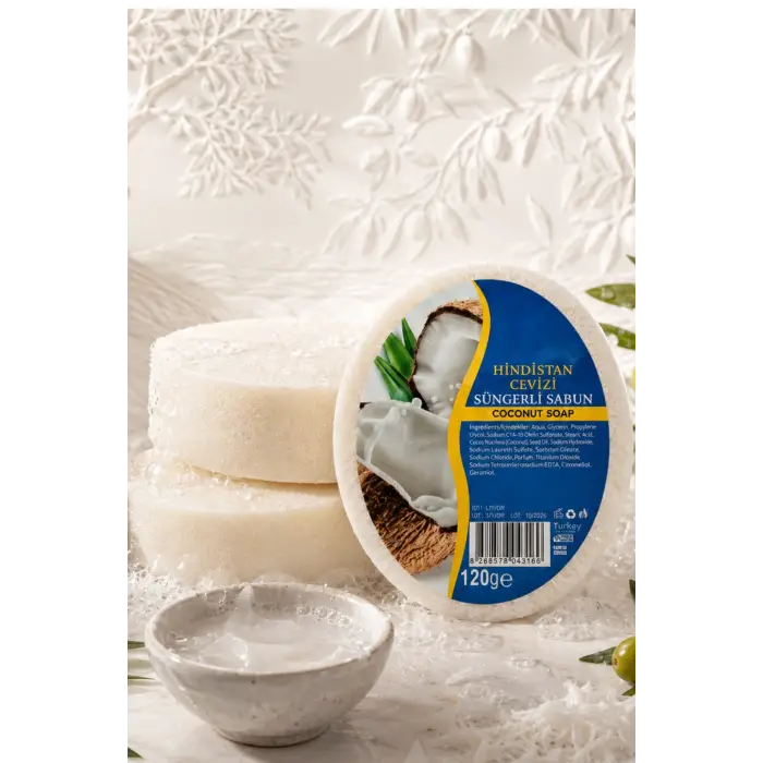 Internatural Hindistan Cevizi Süngerli Bitkisel Banyo Sabunu 120 g