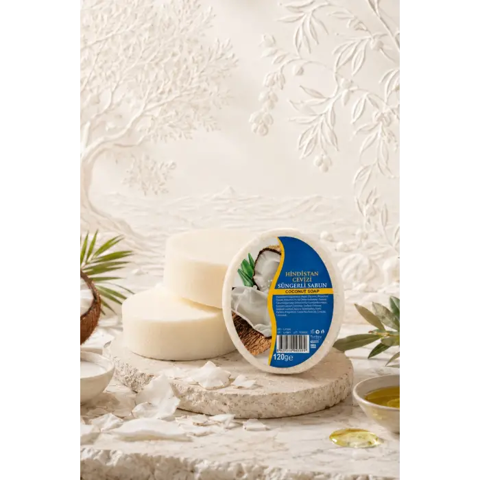 Internatural Hindistan Cevizi Süngerli Bitkisel Banyo Sabunu 120 g