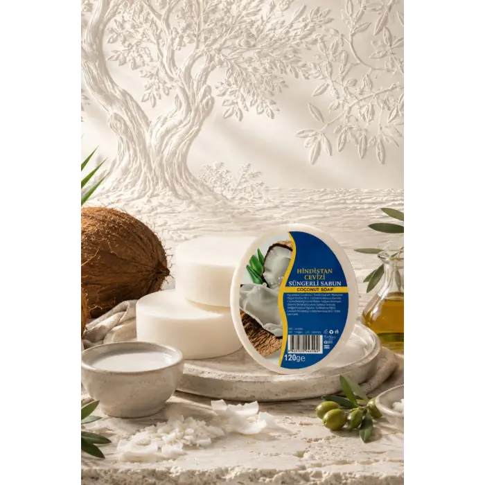 Internatural Hindistan Cevizi Süngerli Bitkisel Banyo Sabunu 120 g