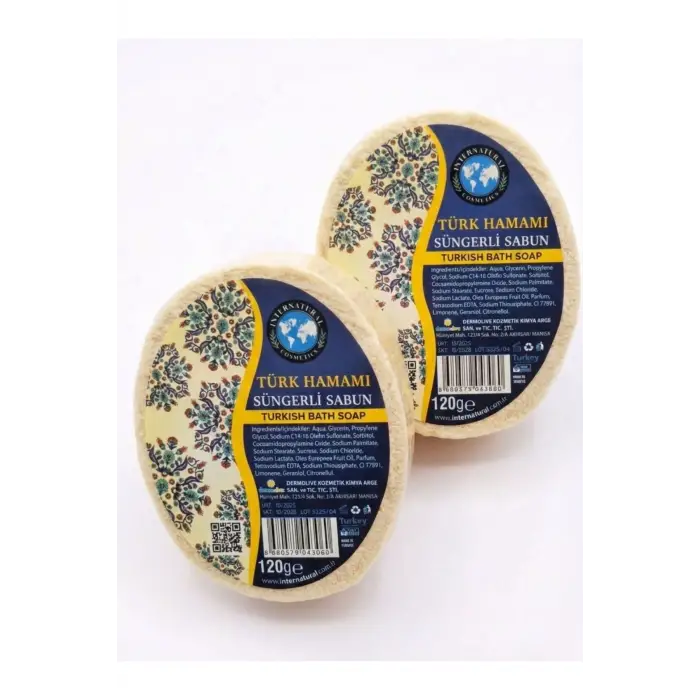 Internatural Türk Hamamı Süngerli Bitkisel Banyo Sabunu 120 g