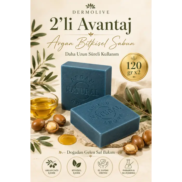 Internatural 2li Avantaj - Argan Bitkisel Sabun 2 x 120 g