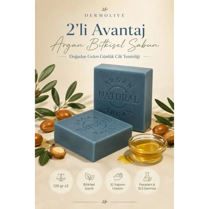 Internatural 2li Avantaj - Argan Bitkisel Sabun 2 x 120 g