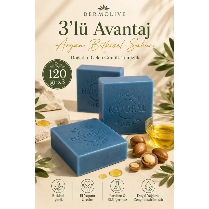 Internatural 3lü Avantaj - Argan Bitkisel Sabun