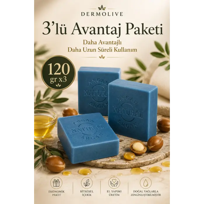 Internatural 3lü Avantaj - Argan Bitkisel Sabun