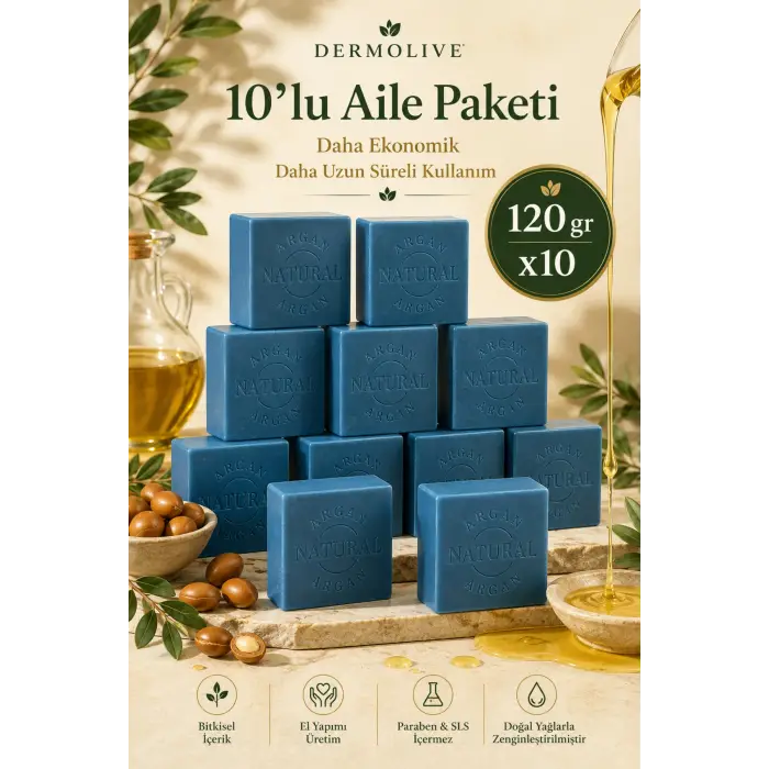 Internatural 10lu Aile - Argan Bitkisel Sabun 10 x 120 g