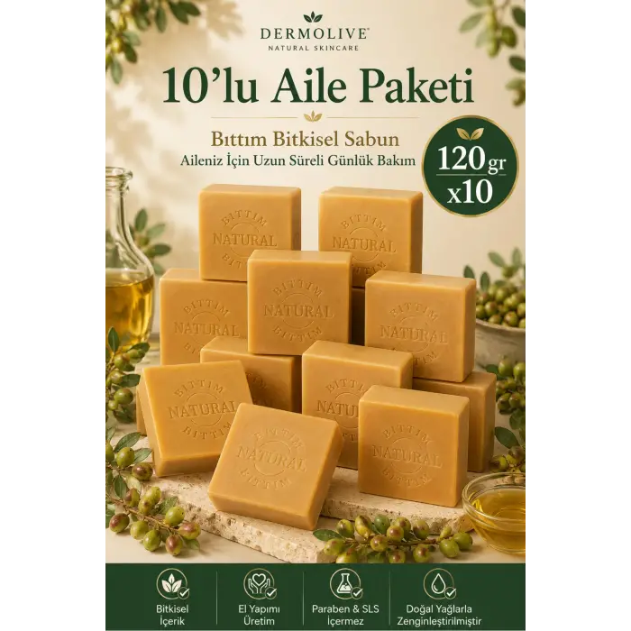 Internatural 10lu Aile - Bıttım Bitkisel Sabun 10 x 120 g