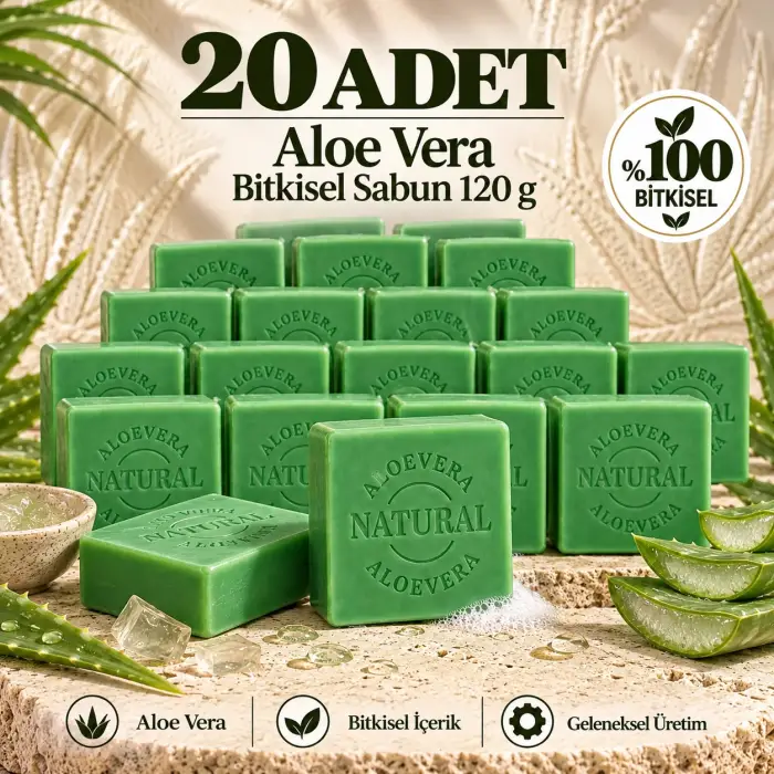 Aloe Vera Bitkisel Sabun 120 g - 20 Adet