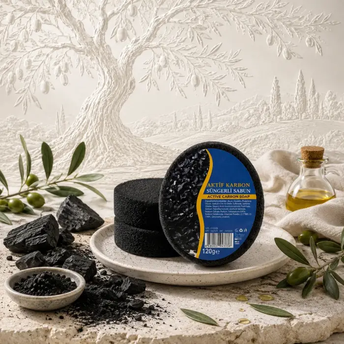 Internatural Aktif Karbon Süngerli Bitkisel Banyo Sabunu 120 g